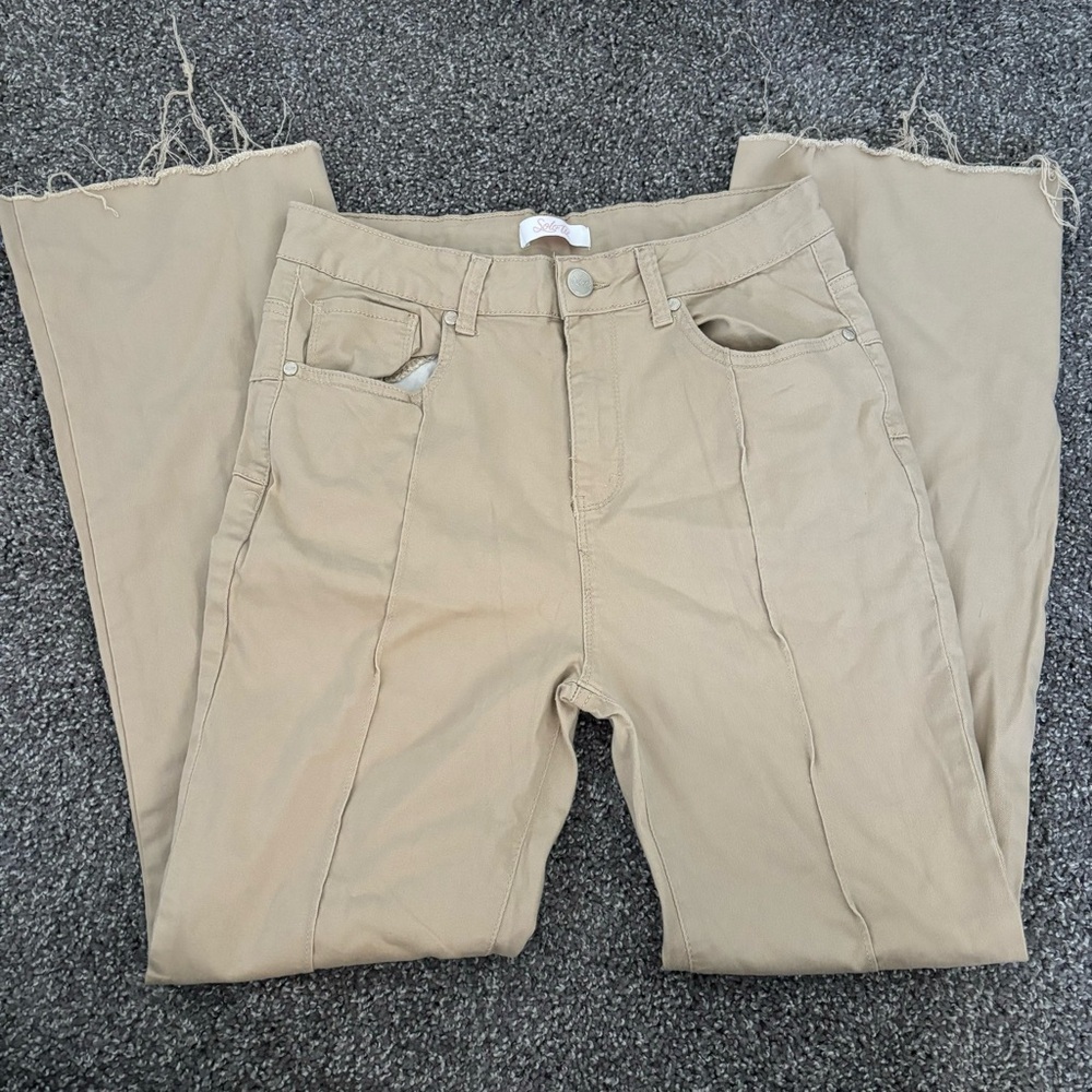 Khaki Flared Pants